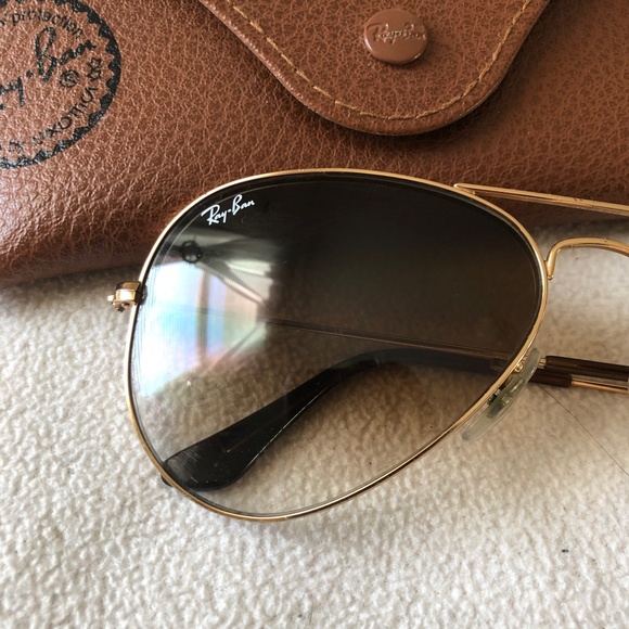 Ray-Ban Brown Tint Aviators with Case! - Picture 2 of 4